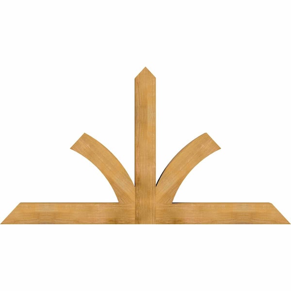 Ekena Millwork Richland Rough Sawn Timber Gable Bracket, Western Red Cedar, 84"W x 45"H x 6"D x 6"F, 13/12 Pitch GBW084X45X0606RIC00RWR - main